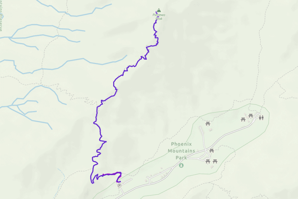Piestewa Peak Summit trail map.