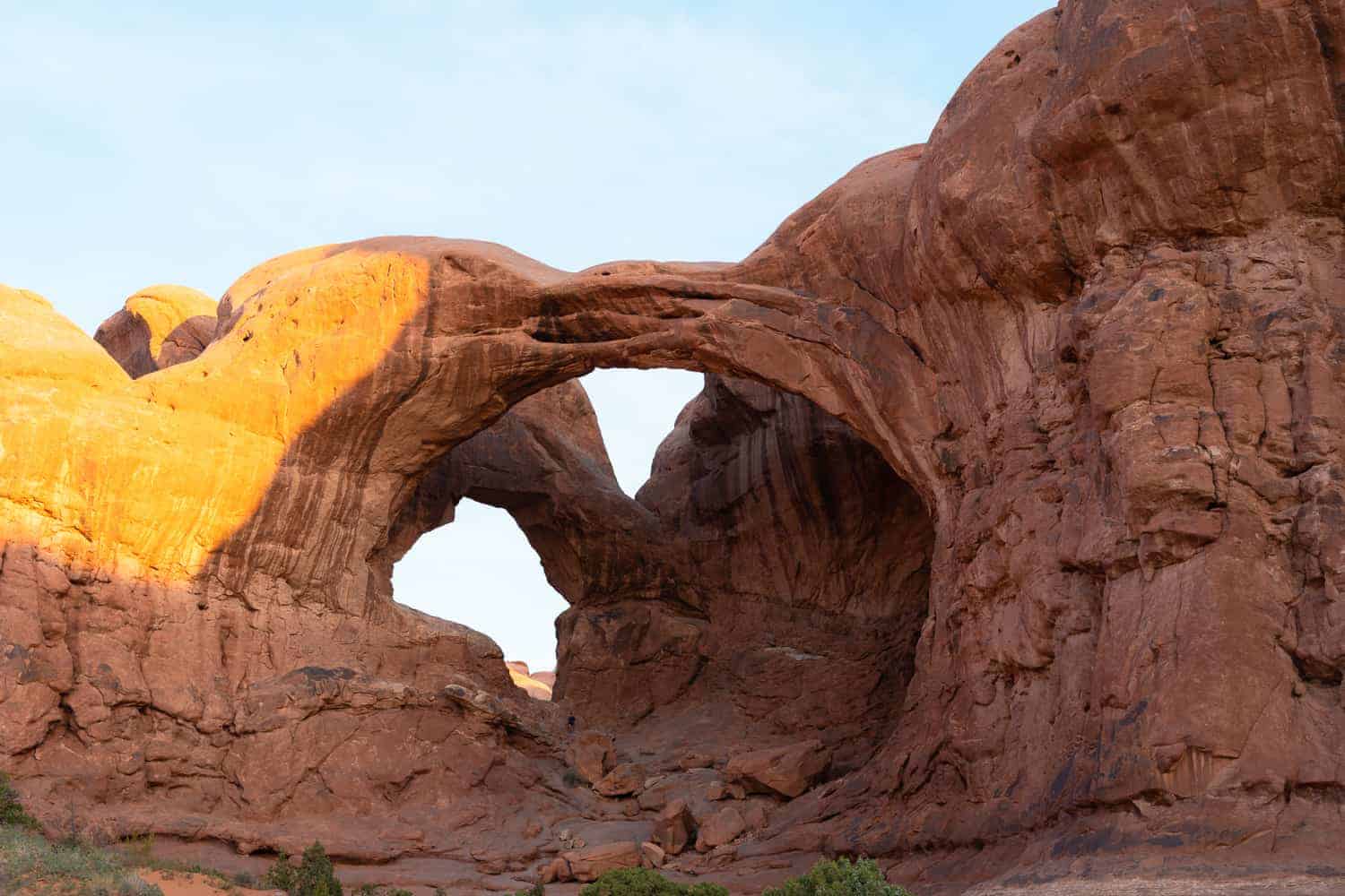 Double Arch, Arches National Park One Day Itinerary.