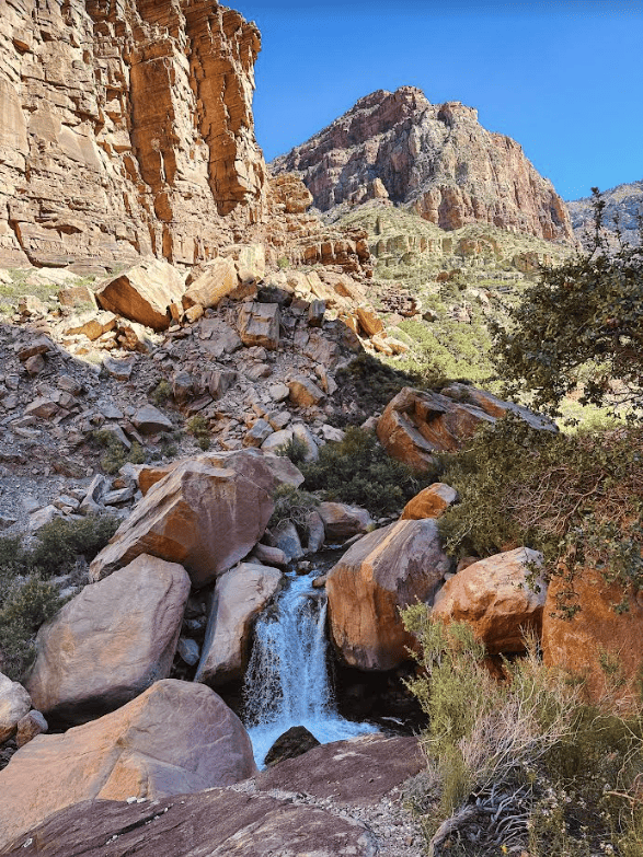 Waterfall Along North Kaibab Trail.